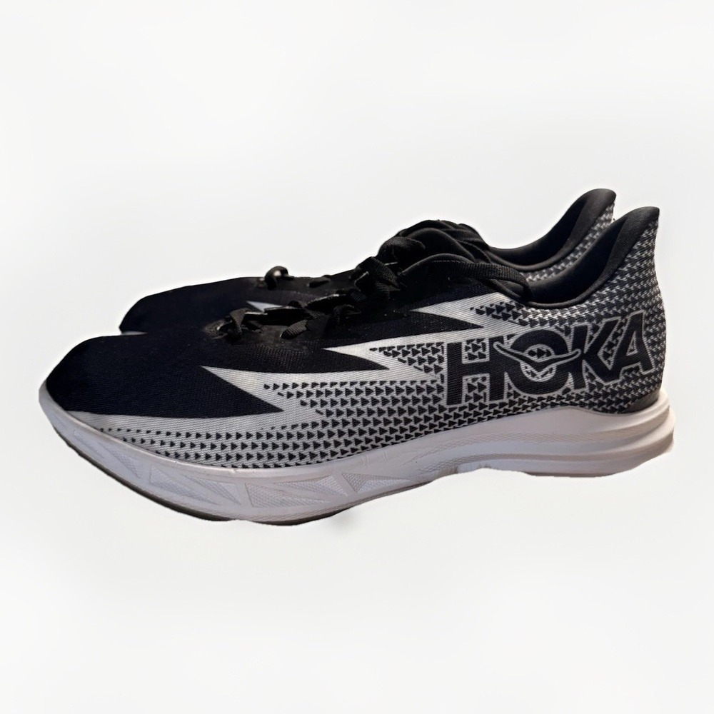 New Hoka  Crescendo MD Track‎ Spikes Shoes Black White Men 9.5 Women 11